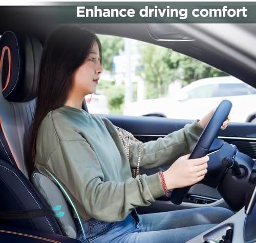 Lumbar Support Pillow for Office Chair, Memory Foam Car Back Cushion | Lumbar Pillow Lower Back with Adjustable Straps, Ergonomic Chair Back Pillow for Office, Car, Gaming Chairs and Bed - Image 4