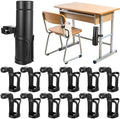 12 Pcs Water Bottle Holder Anti-Spill 360° Rotating for Desk Chair Classroom Office, Chair Pocket Attachment Back to School Gift Cup Organizer for Coffee Drinks by Joottuan