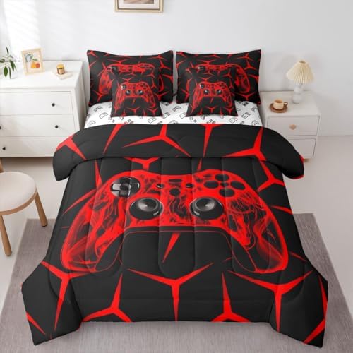 Feelyou Gamer Bedding Set Gamepad Comforter Set with Sheets 7 Piece - Image 3
