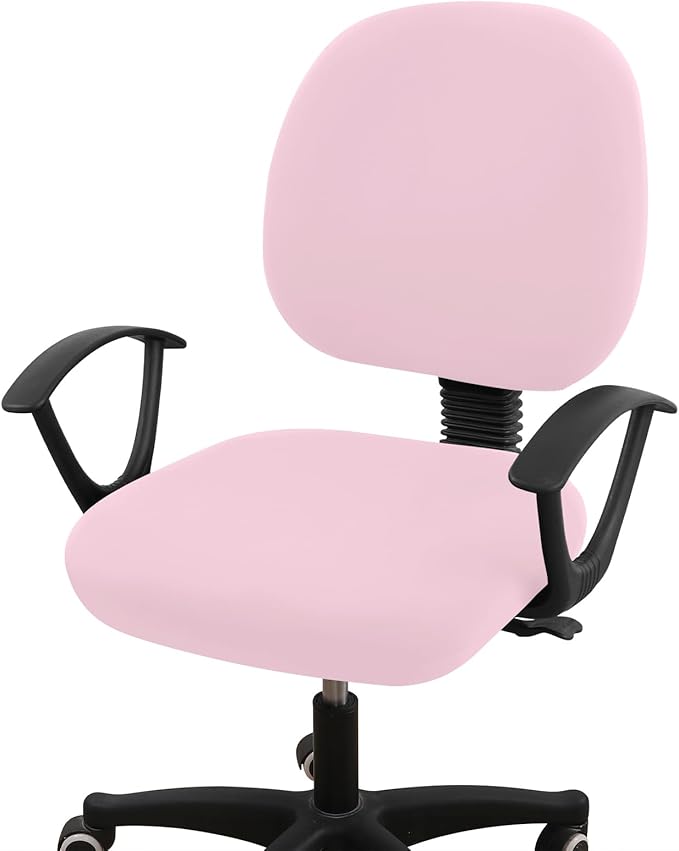 Smiry Stretch Printed Office Computer Desk Chair Covers for Seat & Backrest | Stretch Fit, Soft Fabric Universal Washable Removable, Anti-Dust Rotating Chair Slipcovers Protector by Smiry