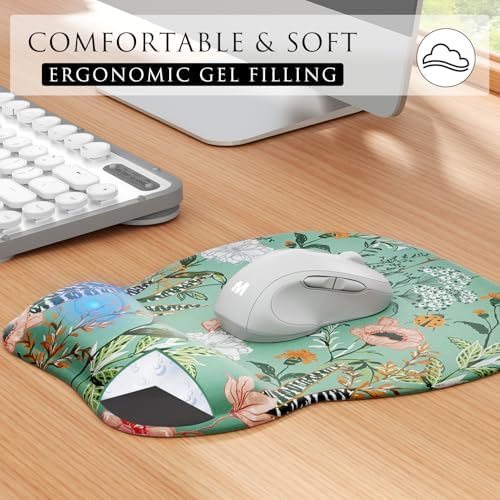 MROCO Ergonomic Mouse Pad Gel Wrist Rest, 9.4 x 8.1 in, Garden Whispers - Image 3