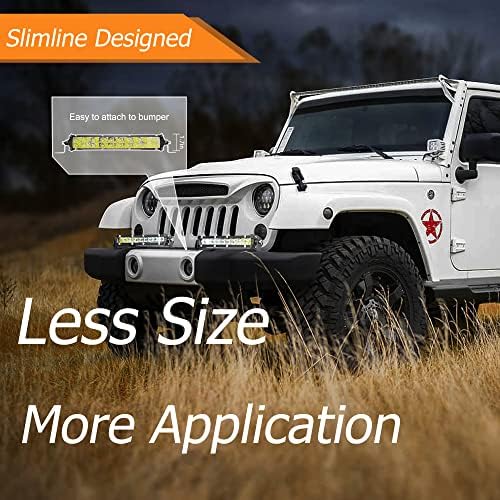 7 Inch Slim LED Light Bar for Truck Tractor, 12V-60V Small LED Work Light Pods Off Road Auxiliary Fog Lights 60W 6000lm, ATV Lawn Mower Golf Cart Pit Dirt Bike MTB eBike Mods Night Riding Headlight - Image 5