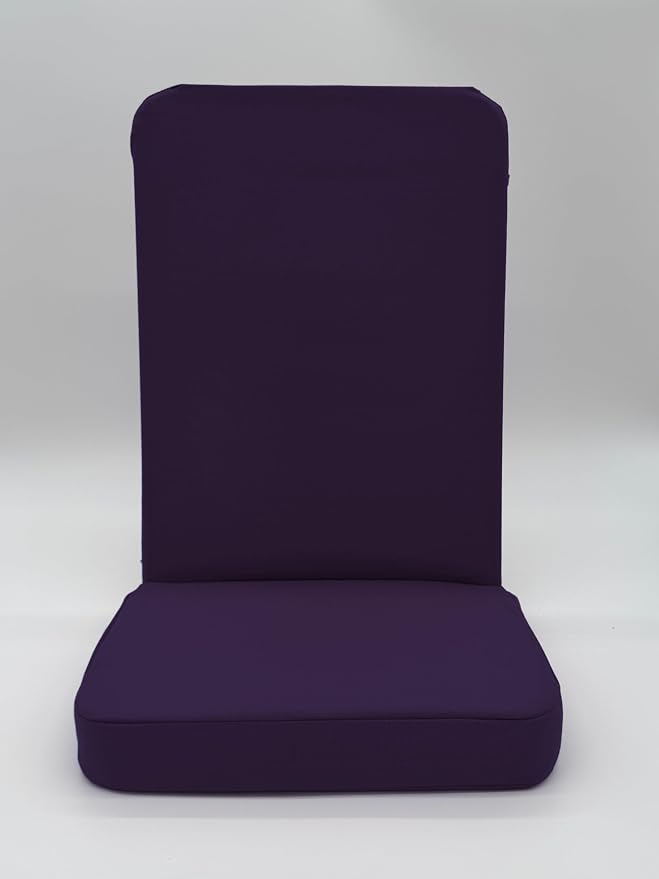 Original BackJack-Made in THE USA- Folding Purple Cotton Fabric Lightweight Floor Seating Chair for Gaming, Families, Parents, Daycare, Back Support, Reading, Yoga, Meditation, Dorm - Image 3