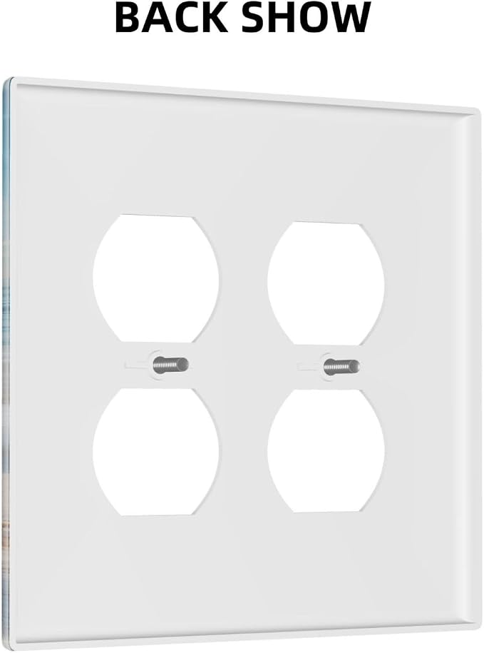 Decorative Switch Plate Covers Beach Starfish Seashell 2-Gang Duplex Light Switch Covers Gfci Wall Plate Summer Sea Ocean Electrical Receptacle Switchplate Plug Faceplate for Bedroom - Image 4