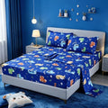 SDIII 4 Pieces Cute Dinosaur Sheets Set Twin, Soft Microfiber Dinosaur Sheets Twin Size, Dino Bed Sheet for Boys Girls Kids and Teens All Season by SDIII