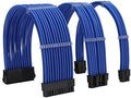 Formulamod Sleeve Extension Power Supply Cable Kit 18AWG ATX 24P+ EPS 8-P+PCI-E8-P with Combs for PSU to Motherboard/GPU (Blue) by Formulamod