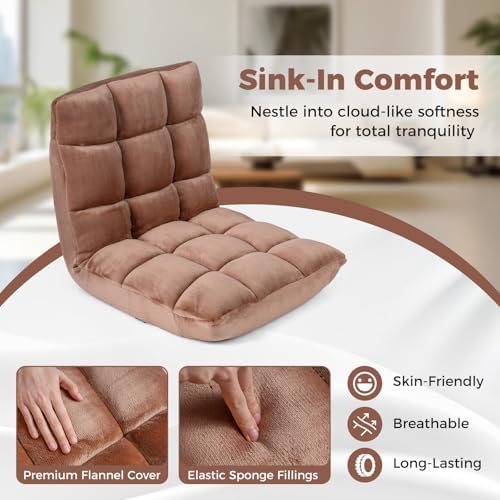 COSTWAY Floor Chair, Video Gaming Chairs with Back Support - Image 6