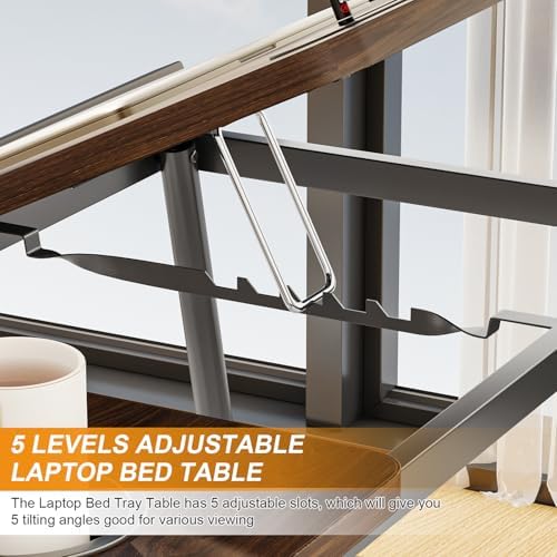 Laptop Desk for Bed, Adjustable Laptop Stand with 5 Different Angles - Image 3
