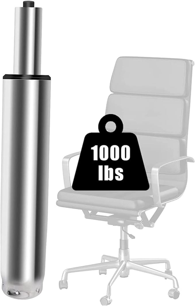 Omyoffice 5.5” Office Chair Cylinder Replacement, Class 4 Piston (Silver) | Heavy-Duty 1000 lbs, Hydraulic Pneumatic Gas Lift, Universal Fit Most Executive Gaming Desk Chairs by OMYOFFICE