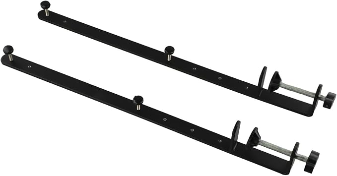 Desk Clamp Nailless Design For Pegboard And Desktop | Nailless Installation, Metal Construction, Office Gaming Kitchen Use, Fits 1-5.5cm Thickness, 2-pack Black Brackets - Image 2