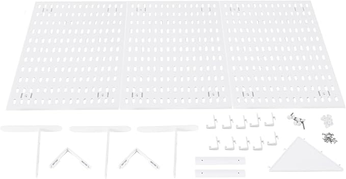 Desk Pegboard, Privacy Divider & Desk Partition Panel Set of 2, Office Accessory Organizer No-Drill Mounted Pegboard for Home, Office, Gaming (White, Freestanding) - Image 7