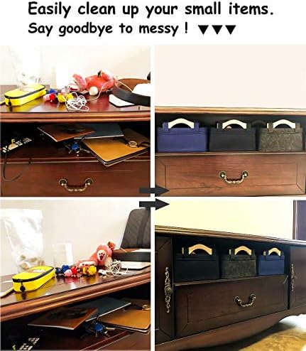 Collapsible Storage Baskets Bins Fabric Storage Basket Cube Organizer for Small Toys Keys Make Up Hair Cosmetic Drawer Home Decor Storage Basket Medium - Image 4