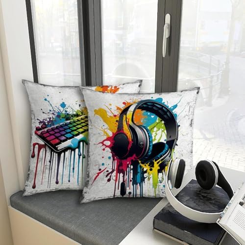 Gamer Pillow Covers 20x20 Set of 4, Gamer Room Decor for Boys, Gaming Pillow Covers Teen Boy Room Decor Gaming Decor Accessories Sofa Couch Men Bedroom Toddler Kids Home Decorations Birthday Gifts - Image 5