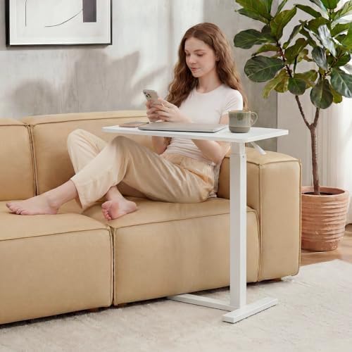 OLIXIS Bedside Table, Mobile Standing Desk, Bed Table for Apartment - Image 2