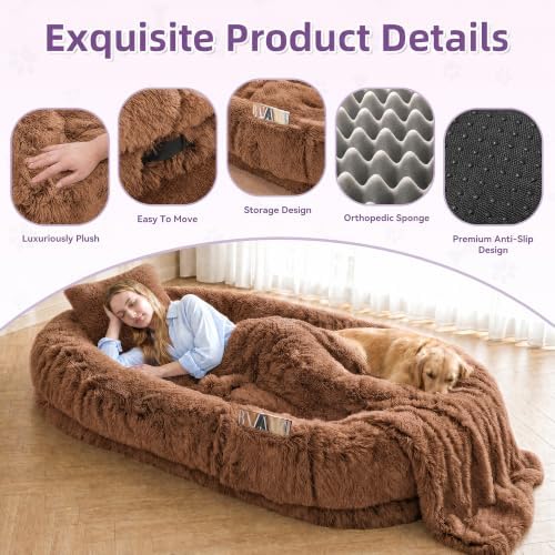 Human Dog Bed - Extra Large Dog Bed for Humans 71''x45''x12'' - Image 5