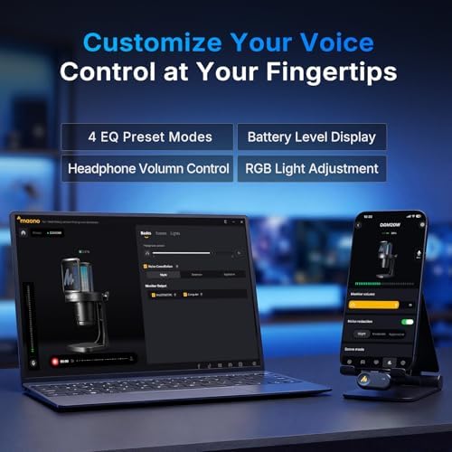 MAONO DGM20W Wireless Gaming Microphone for PC & Smartphones - Image 6