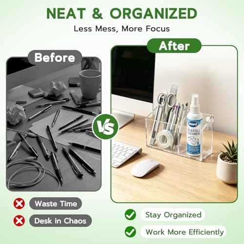 MR.MATE Magnetic Pen Holder,Clear Magnetic Marker Cup for Fridge Whiteboard - Image 7