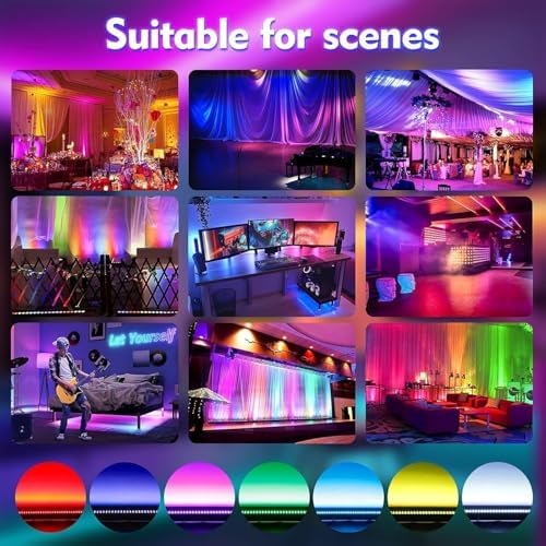 Led Stage Lights Bar,72W 24LEDs RGB Dj Strobe Party Lights Bar 3 in 1 Wall Washer Light Indoor with DMX Control AutoPlay Sound Activated Color Changing for Church Christmas Wedding Dance (2) - Image 4