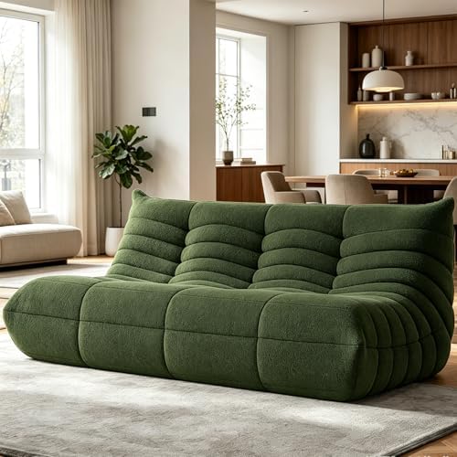 WHGBJA Oversized Bean Bag Chair for Adults with Memory Foam 3 Seater Couch | Floor Sofa Couch for Gaming, Reading, Bedroom, Living Room, Comfy, Boneless, Ergonomic by WHGBJA