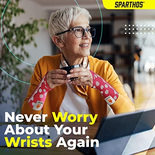 Sparthos Wrist Compression Sleeves (Pair), Carpal Tunnel Brace - Pink-XL | Soft Wrist Support for Men & Women, Medical Grade Elastic, Hand & Forearm, Fits Left or Right, Arthritis Pain, Volleyball - Image 6