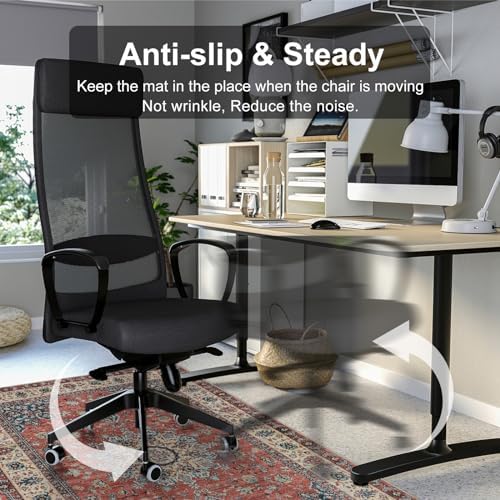 Anidaroel Chair Mat for Hardwood Floor, 48"x60" Desk Chair Mat for Hard Floors, Anti-Slip Office Rugs for Rolling Chairs - Image 5