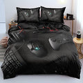 3D Print Gamepad Duvet Cover Set Gaming Comforter Covers and Pillowcases King Size Black Color Bed Set Gamer Beddings Boy Kid Bedroom Decorations by Holiyjog