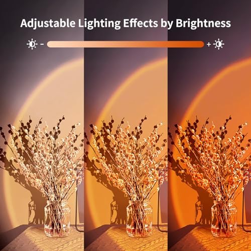 Neroupe Sunset Lamp Projector with APP & Button Control, 360 Degree Rotation Multiple Colors Changing LED Lamp Night Light, Sunset Light for Bedroom Decor/Party/Tiktok Live/Room Decor - Image 3