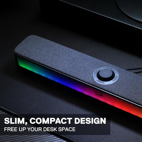 Redragon GS515 RGB Desktop Soundbar, 2.0 Stereo Enhanced Sound, BT 5.3 - Image 6