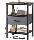 SUPERJARE Nightstand with Charging Station, USB-C Port, Bedside Table by SUPERJARE