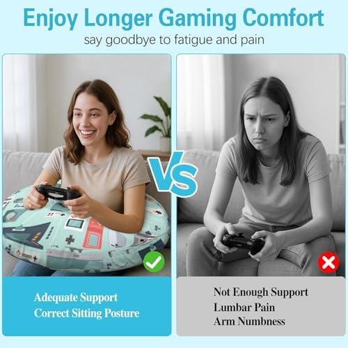 Queen Hero Lap Pillow for Reading & Gaming Lap Desk Pillows for Crocheting & Crafting with Elbow & Arm Support Cushion for Ergonomic Use on Bed and Couch - Image 3