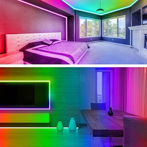 RUISHINE Battery Powered LED Strip Lights 13.2ft, LED Lights Battery Operated Color Changing Music Sync App Remote Control RGB USB Led for TV, Party, Room Decoration - Image 3