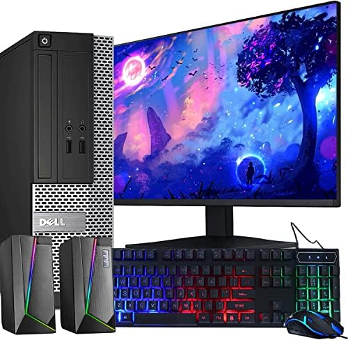 Dell OptiPlex Computer Desktop PC, Intel Core i5 3rd Gen 3.2 GHz, 16GB RAM, 2TB HDD, New 22 Inch LED Monitor, RGB Keyboard and Mouse, WiFi, Windows 11 Pro (Renewed) by Amazon+Renewed