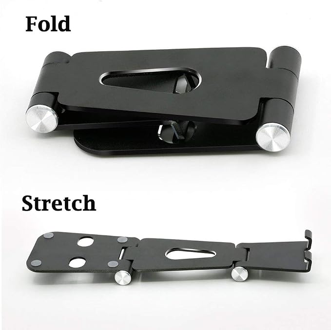 MEIZHEN Multi-Angle Adjustable Metal Stand Nintendo Switch Playstand Tablet Stand Phone Holder Dock for Desk Universal Rotatable Foldable,Fits All Smartphone iPad and Tablets 4-10'' Devices- Black - Image 5