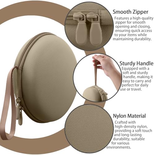 for Beats Studio Pro/Studio3/Solo4/Solo3 Headphones Hard Case, Brown - Image 5