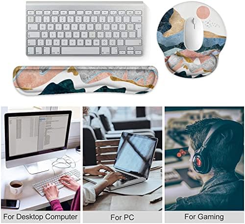 Keyboard Wrist Rest and Mouse Pad, Ergonomic Memory Foam Mouse Pad Wrist Support, Non-Slip & Pain Relief Mouse Pad and Keyboard Wrist Support, Comfortable Mousepad with Wrist Rest for Game, Office - Image 7