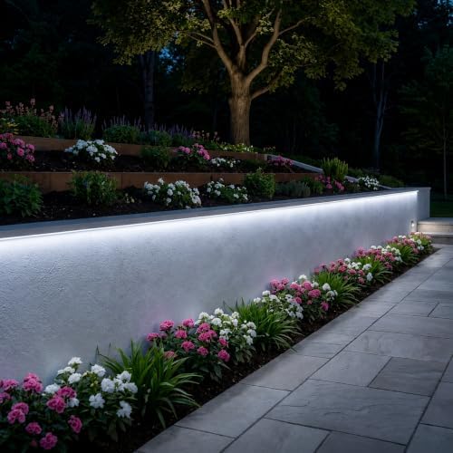 12V Cool White Neon LED Strip 16.4FT IP65 6500K Silicone Rope Light - Image 4