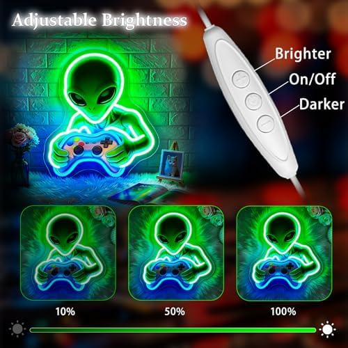 Neon Sign Alien Gaming Neon Sign for Wall Decor LED Sign Neon Light - Image 5