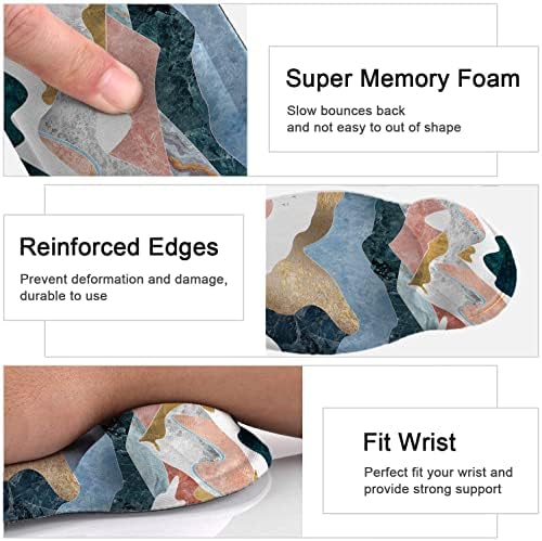 Keyboard Wrist Rest and Mouse Pad, Ergonomic Memory Foam Mouse Pad Wrist Support, Non-Slip & Pain Relief Mouse Pad and Keyboard Wrist Support, Comfortable Mousepad with Wrist Rest for Game, Office - Image 3