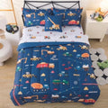ADASMILE A & S 6 Pcs Construction Bedding Twin Kids Cartoon Truck Comforter by ADASMILEAS