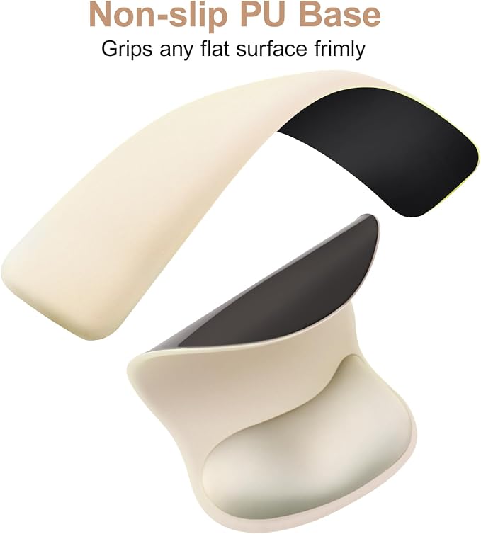 MOSISO Wrist Rest Support for Mouse Pad & Keyboard Set, Khaki - Image 5