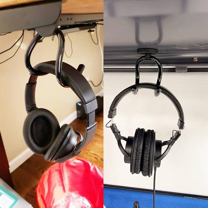 AUXPhome Magnetic Headset Holder up to 1 kg(2 lbs), Adjustable Headphone Holder Headphone Hanger Stand Headphone Hook for Computer/Gaming Headsets, Headphone - No Headsets - Image 8