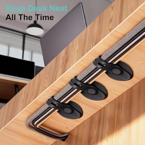 Silicone Self Adhesive Under Desk Cable Management 12Pcs - Image 2