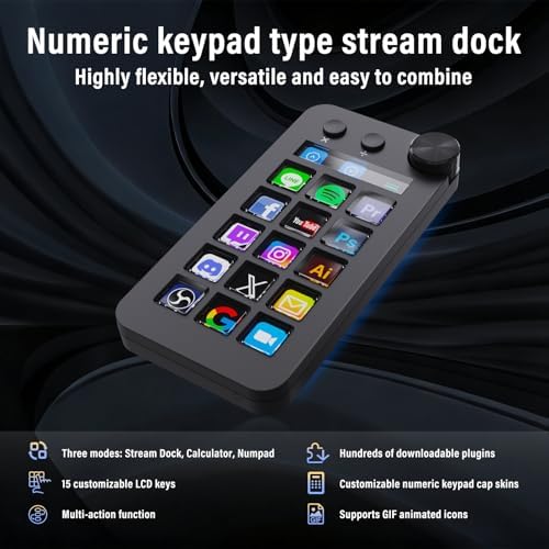 Streaming Deck,Macro pad/Calculator/Numeric Keypad Three Modes - Image 2