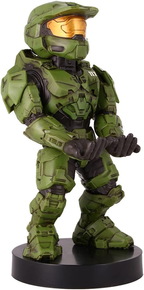 Exquisite Gaming: Halo: Master Chief - Mobile Phone & Gaming Controller Holder, Device Stand, Cable Guys, Xbox Licensed Figure, Green by ExquisiteGaming