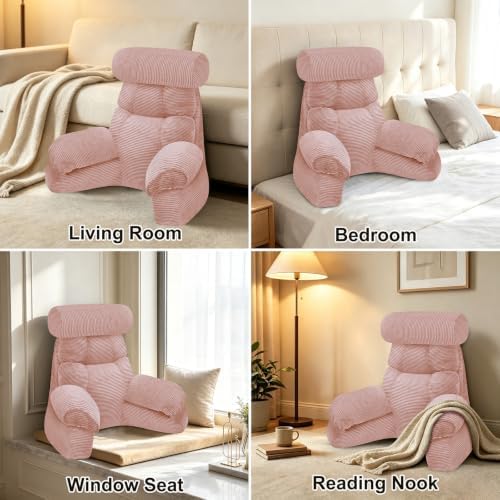 FXXUDVNIIN Back Pillow for Bed Sitting up – with 9.4" Armrest - Image 5