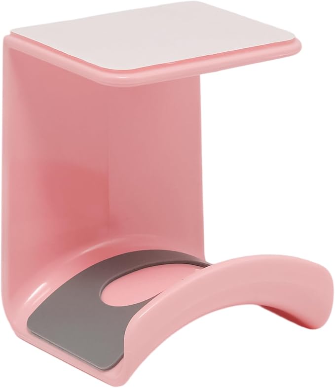 Pink Headphone Stand Hanger, Hanging Headset Holder Hook Under Desk | 1Pcs ABS Plastic Adhesive Earphones Hangers for Desk Headphone Hanger, Most Headphones and Controller by Adyoney