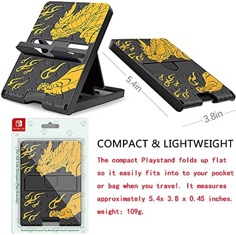 Busjoy Stand for Nintendo Switch, Steam Deck, Switch OLED, Switch Lite, Cute Game Theme Angle Adjustable Holder, Portable Foldable Non-Slip Bracket-White - Image 6