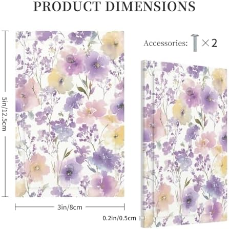 Decorative Light Switch Cover Plate Purple Floral Watercolor Wildflower 1 Gang No Device Single Blank Outlet Covers Wall Plate Switchplate Covers Dimmer Faceplate for Bedroom Decor - Image 5