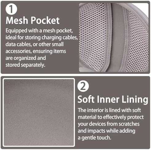 for Beats Studio Pro/Studio3/Solo4/Solo3 Headphones Hard Case, Sandstone - Image 4