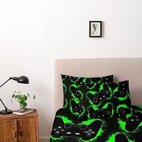 Gamer Bedding Sets for Boys, Gaming Duvet Cover Set Queen Size,Boys Video Games Comforter Cover, Bed Set for Teen Boys Bedroom,Boy Gamer Room Decor - Image 3